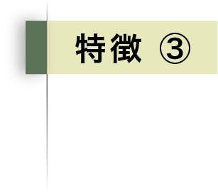 特徴 ③